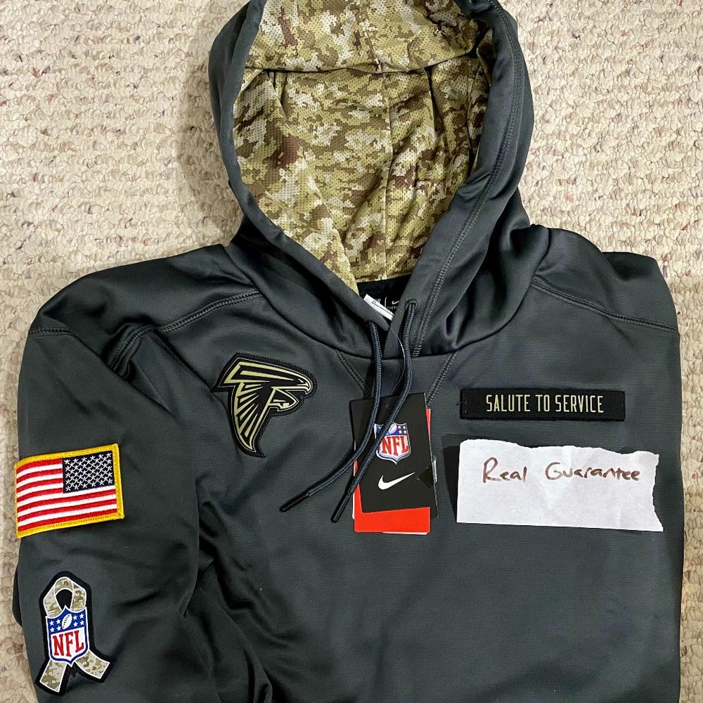 Nwt RARE 100% Nike 2016 Atlanta Falcons Salute To Service Hoodie Sweatshirt NFL